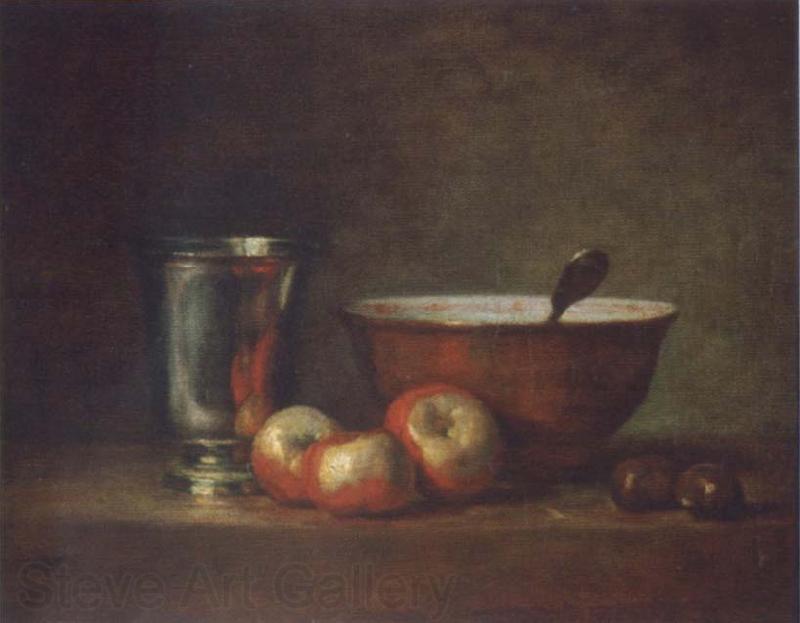 Jean Baptiste Simeon Chardin The silver goblet Norge oil painting art